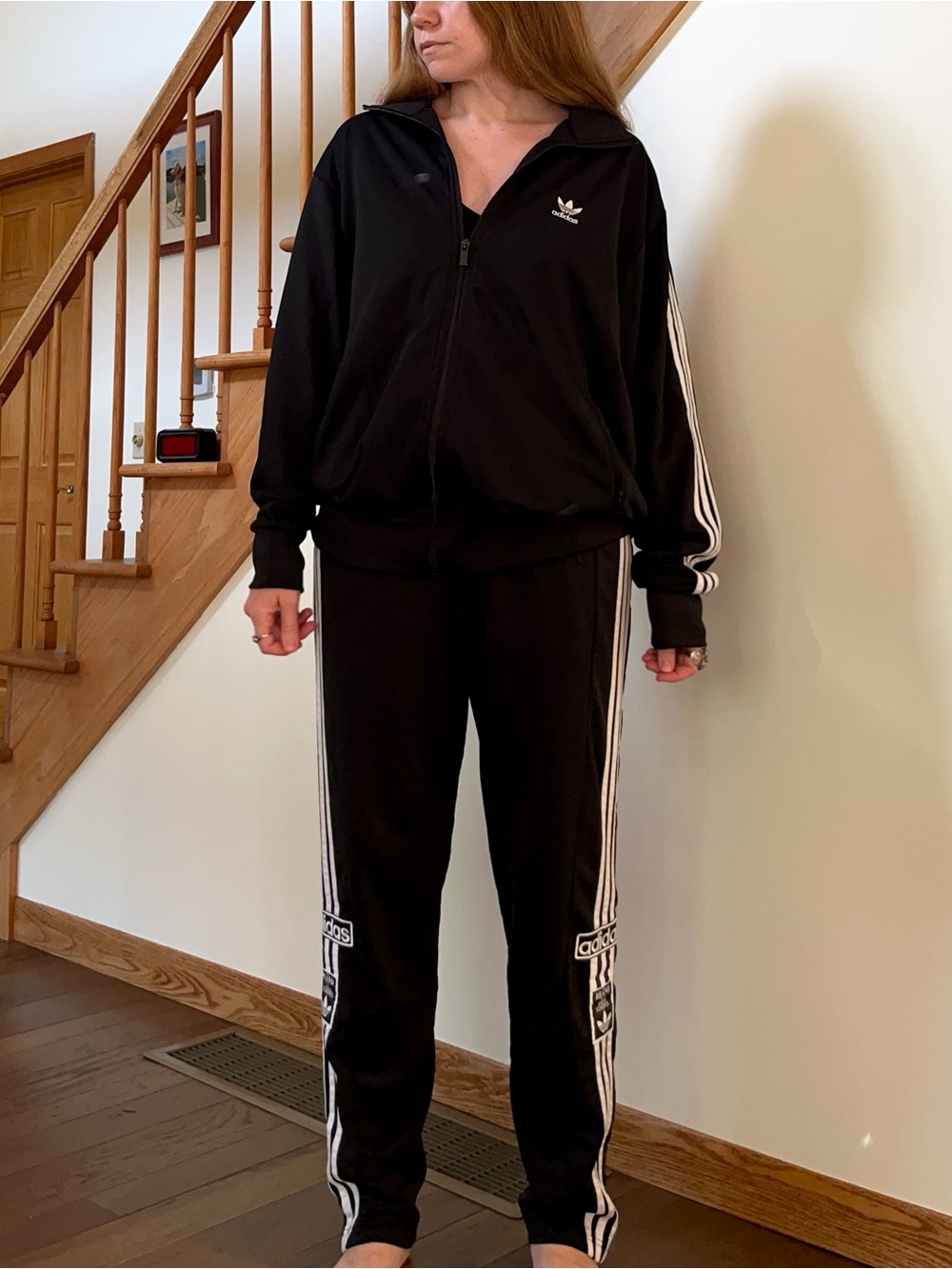 2023 Adidas Adicolor Classics Firebird 2-Piece Track Suit Trefoil Snap Pants - Picture 10 of 16